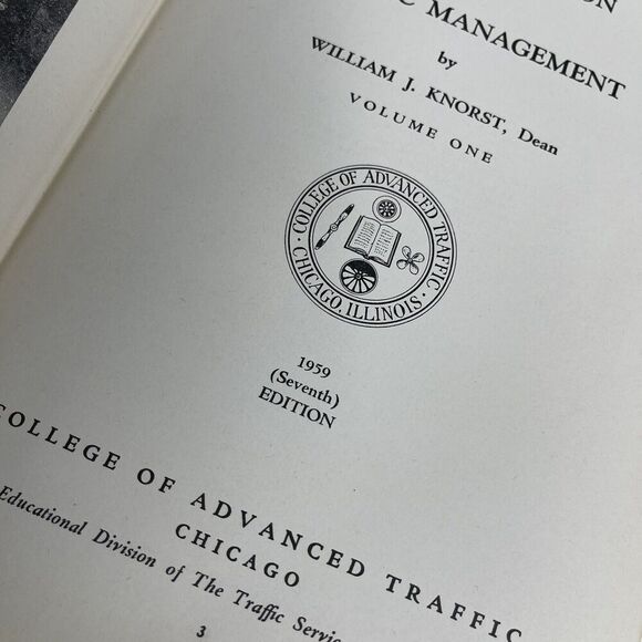 1959 Transportation And Traffic Management By Knorst Vol.1 Chicago Illinois‎ 7th - Picture 6 of 8